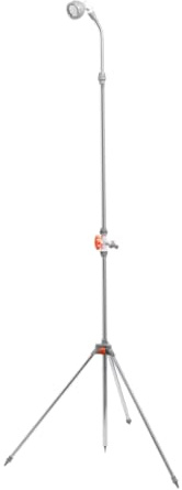 pokm toolsmarket - Gartendusche & Sprühnebel 2in1, Höhe 175-230 cm Sprühwinkel verstellbar Stabil mit Dreibein Außendusche Nebeldusche für Terrasse Camping