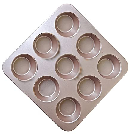 djgkENVQ Pirofila, Teglia for muffin premium, antiaderente a doppia faccia, for piccole torte, piatta