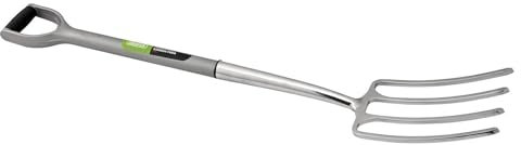 Draper 83753 Extra Long Stainless Steel Garden Fork with Soft Grip
