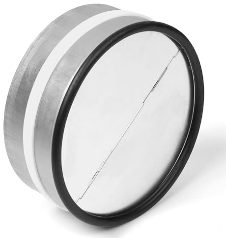 neverest® RKI Rückstauklappe 200 mm Einschub verzinkt mit Dichtgummi | Einschub Rückschlagklappe Verzinkter Stahl mit Dichtgummi Alu Klappen