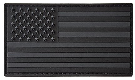 Schwarzer Amerikanischer Flaggen-Patch Kompatibel Mit Velcro für Rucksäcke, Hüte, Kappen, PVC-Patches für Westen, Taktische Patches für Plattenträger (Blackout Subdued)