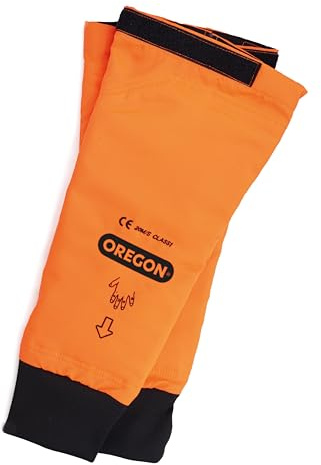 Oregon Mangas de Seguridad para Motosierra, Protección de Brazos para Arboristas Profesionales, Mini Motosierras y Podadoras, Mangas EPI Ajustables, Protección Clase 1 (20 m/s), 1 Par, Talla Única
