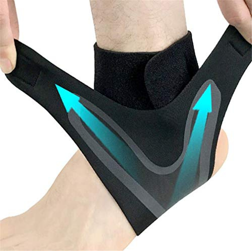 Xemz Ankle Brace Support Sleeve, Adjustable Breathable Elastic Ankle Brace Sleeve for Basketball Sports Joint, Arch Support, Foot Ankle Heel, 1 Pair (M)
