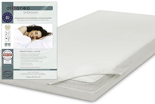 allsaneo Premium Allergiker Matratzenbezug 180x200x20 cm | Allergie Bezug extra weich und leicht | Anti Milben Encasing | Milbenschutz | allergendichter Zwischenbezug | TÜV geprüft