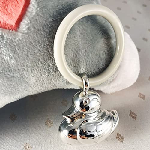 Wilkens Babyrassel Ente Bambino in 925 Sterlingsilber Rassel