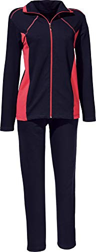 Erwin Müller Damen Sweat Freizeitanzug, Hausanzug, Jacke und Jogginghose - weich und elastisch
