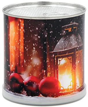 Dufte! Weihnachtliche - Knister - Kerze Gemütliche Weihnachtsstimmung - Adventskerze mit Duft - Duftkerze, Ø 7,5 X 8 cm, Schwarz