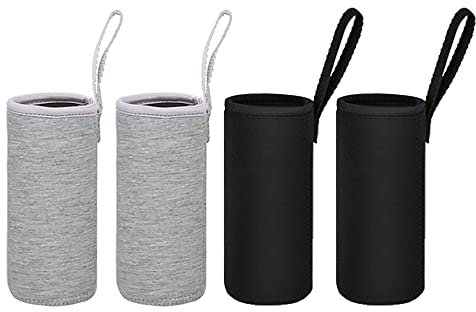 Gativs Wasserflasche Thermo-Hülle Isolierte 4 Stück Isolierte Neopren Flaschenhülle Glasflaschen Beutel Thermo-Hülle Taschen Flaschen Thermo-Hülle Taschen Flaschen Wasserflasche Thermo-Hülle