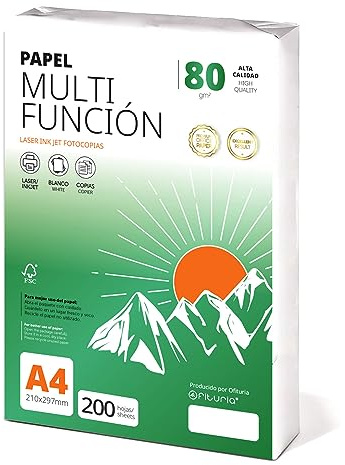 Folios a4 80gr 200 ark, Multipurpose Papper för skrivare, Folios för laserskrivare, fotokopiator, för kontorsbruk, skolmaterial, foliopaket - ofyturia (80gr, 200h)