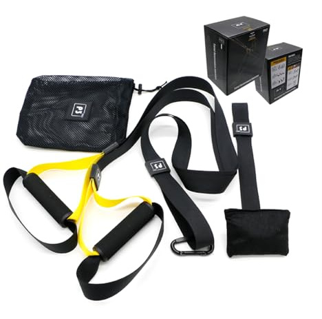 PolyMath Suspension Trainer Home Gym Equipment Sling Trainer Adjustable Fitness Workout for Whole Body at Home, Outdoor Travel to the Gym