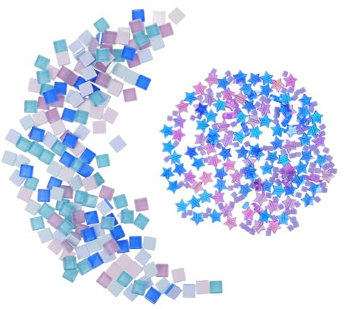 Veemoon Mosaïque Verre Pour Artisanat Créatif Carreaux De Décoration Kit De Variétés De Vitraux