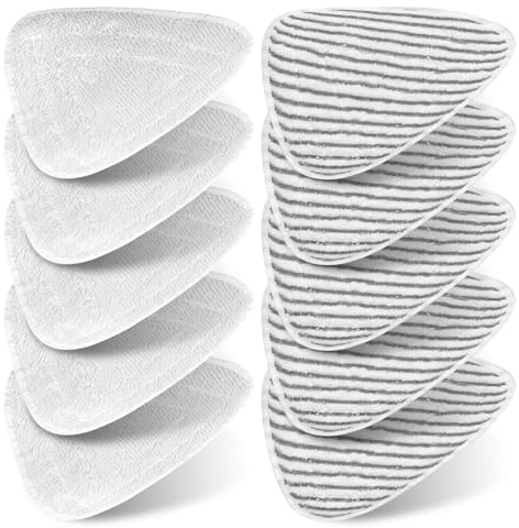 10 Pack Dampfreiniger Ersatzbezüge: Langlebig und Perfekte Passform Mikrofaser, Maschinenwaschbar Effektive Reinigung, Für Vileda Dampfreiniger (Weiß, Grau)