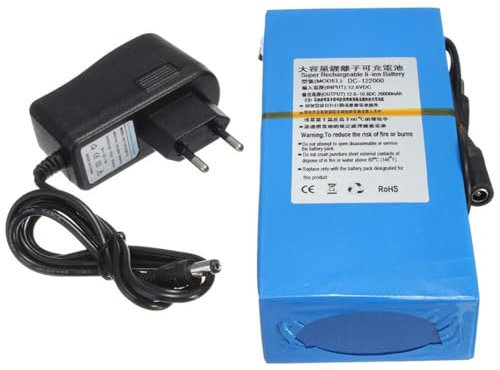 12V 20000mAh Battery Pack with Charger,Portable Lithium Polymer Battery for Led Light Strip/Alarm Systems/Outdoor Devices Backup Battery 12V20000mah