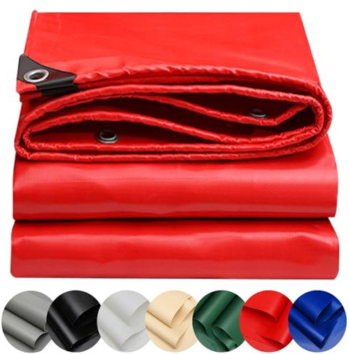 Bâche de Protection Bâche Imperméable Étanche 2.5 x 2.6 m Étanche, Résistante Aux UV, Indéchirable, sur Mesure Bache Protection, Bâches - Tentes et Voiles pour Serre Jardin Pergola Piscine, Rouge