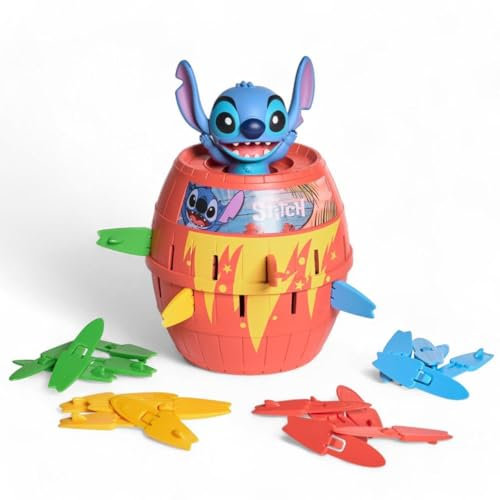 TOMY Disney Pop Up Stitch gioco d'azione, divertente famiglia e gioco per bambini, gioco di abilità adatto per bambini in età prescolare, per ragazzi, ragazze e adulti, gioco di società – dai 4 anni