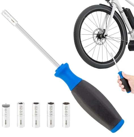 Tournevis D'écrou De Rayon - Tournevis D'écrou De Rayon, Clé D'écrou De Rayon Pour Vélos | Ensemble D'outils De Clé À Rayons D'entretien Comfort Grip, Kit D'outils De Clé À Rayons De Vélo De Réglage D