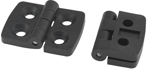 6 PCS Nylon Hinges – Cabinet Door Bearing Hinges, Black Plastic Hinge (40 * 30mm)