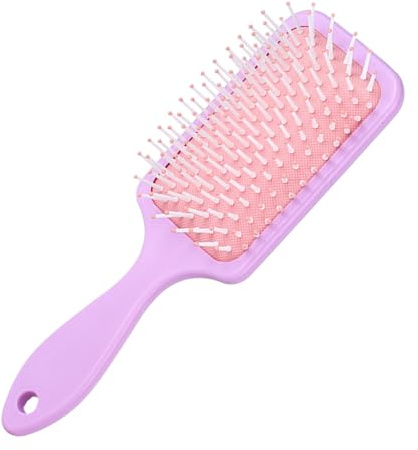 Paddelbürste zum Föhnen, Entwirrungskamm mit weichen, flexiblen Borsten, Kopfhaut-Massagebürste für Damen und Herren, dickes lockiges, langes, kurzes, nasses und trockenes Haar, 7,5 x 3 x 21,5 cm