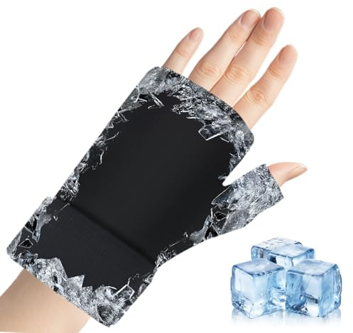 Xiuxhae Gants de refroidissement en gel pour compresses froides et chaudes, gants rafraîchissants pour entorses, gonflements, poignets, gants de chimiothérapie pour ténosynovite, arthrite, rhumatisme
