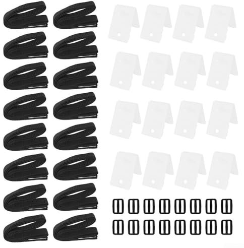 Fixing Kit For Solar Pool Tarpaulin, Solar Pool Cover Fastening Straps Set For Securing Solar Covers On Swimming Pools(16pcs)