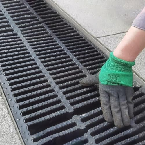 Grille d'égout en plastique – Couvercle de vidange découpable pour garage et jardin – Grille de drainage de tranchée et couvercle de puits – Solution de drainage robuste pour trottoir et cour