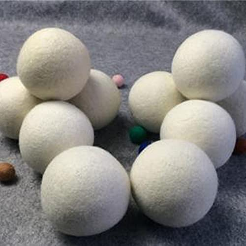 Qcwwy 6Pcs Wool Dryer Balls, Reusable Laundry Softener, Shortening Drying Time, Ideal for Clothes and Pet Hair