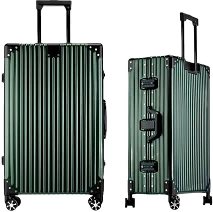 Aoliwei 100% Aluminium Koffer (100L) - Großer L Vollaluminium Reisekoffer - Premium Check-in Trolley mit TSA-Schloss & 360° Doppelrollen - Robust & Sicher für Langzeitreisen