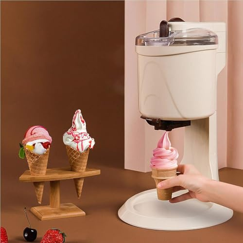 Máquina de helado de servicio suave, máquina de helado casera para golosinas de bricolaje, rápida y fácil para yogur y servir suave