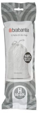 Brabantia 246784 Set 12 Roll of Bin Bags (Pack of 10 Bags Per Roll) H50 60L