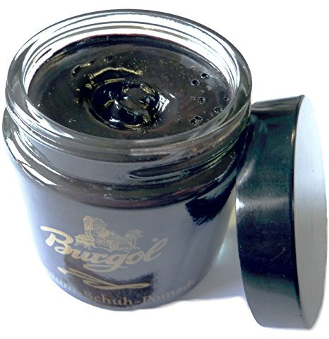 Burgol Pomade + McLacesTiegelbürste (Dunkelbraun)