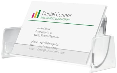 SIGEL VA120 Visitenkarten-Aufsteller / Visitenkartenhalter für 50 Karten