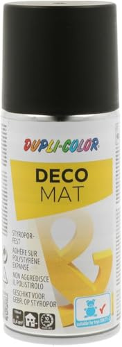 DUPLI-COLOR DECO MAT Schwarz matt 150 ml - Sprühfarbe | Acryllack für kreative Bastel- und Dekorationsprojekte, Einfache Anwendung auf vielen Untergründen & Objekten