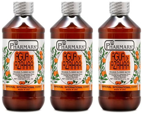 Agua De Azahar 227 g. Pharmark Lot de 3 flacons d'eau pour fleur d'oranger
