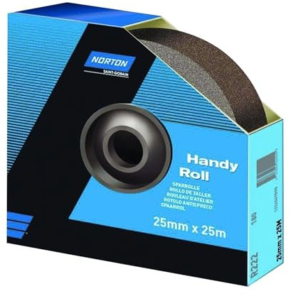 Norton Handy Rolls – Papier abrasif rouleau R222 38 mm 25 m G180