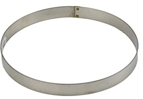 Piazza 701220 Anneau à tarte en acier inoxydable Diamètre 20 cm Hauteur 2 cm
