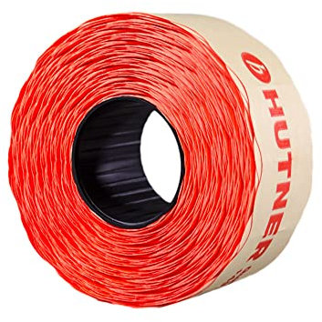 30 Rollen Preisetiketten 26x12 leucht-rot ablösbar | 45.000 Etiketten | Preisauszeichner Etiketten | Auszeichner Etiketten | HUTNER
