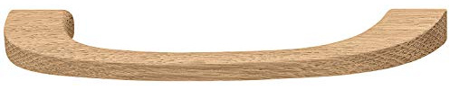 Gedotec Schrankgriff Eiche Möbelgriff Holz Bogengriff Küche - Gum | Lochabstand 224 mm | Vollholz massiv | Holzgriff für Schubladen & Schranktür | 1 Stück - Kommoden-Griff mit Befestigungsmaterial