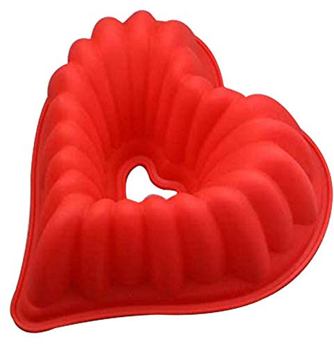 Silikonform 3D Herz, Herzförmige Backform, Silikon Backform Kuchenform, Herz Mousse Silikon Kuchenform, Silikonbackform, Tortenformen, für Muffins, Cupcakes, Kuchen, Pudding, Eiswürfel und Gelee