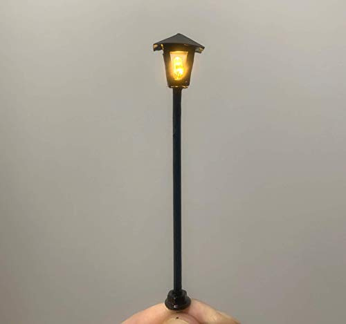 Lanterna lampione 10 cm per presepe con microlampada led