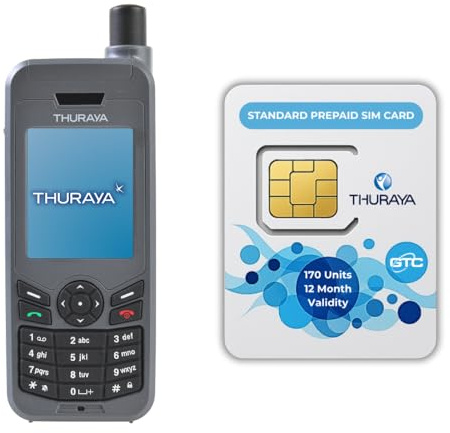 OSAT Thuraya XT-LITE Satellite Phone + 170-Unit Standard Prepaid SIM | 365-Day Validity | Voice & SMS Coverage for Remote & Emergency Communication