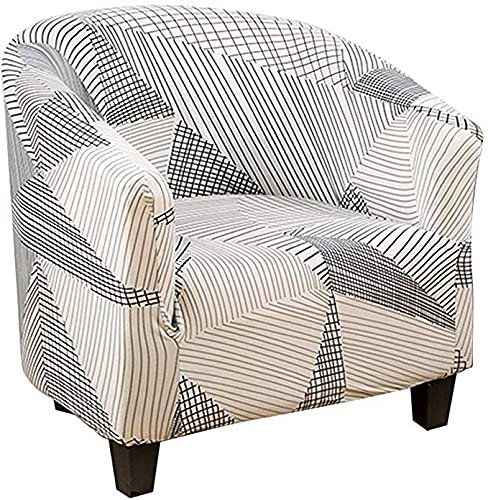Cocktailsessel Bezug/Husse Überzug Sesselbezug Sesselüberwurf Elastisch Stretch Sesselhusse Sesselschoner Modisch Muster für Clubsessel Loungesessel (Color : #17, Size : 1 Piece)