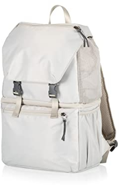 PICNIC TIME Tarana Backpack Cooler, Insulated Leakproof Backpack Made With Recycled Bottles, Portable Ice Chest For Beach, Hiking, Camping, Picnic, Lunch, Travel, Outdoor Adventures (Halo Gray)