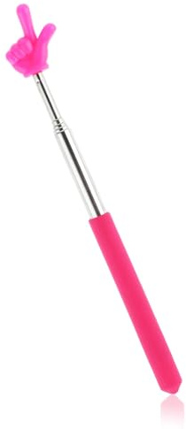 DIVINA VITAE Puntatore Telescopico per Insegnanti Mini Bastone Retrattile per Insegnanti Puntatore Allungabile Mano Bastone Puntatore Dito per Insegnanti in Classe Ausili per Insegnanti (Rosa)