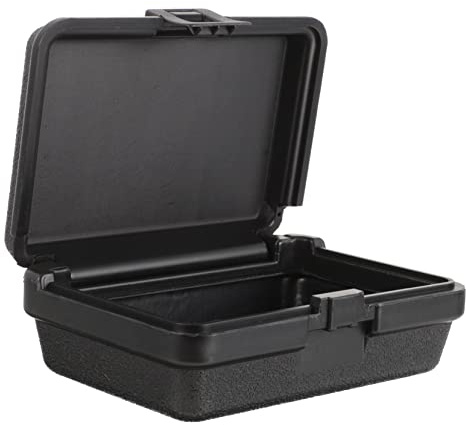 Veemoon Small Handheld Tool Box Hard Case for Instruments, Black | Plastic Build, Sturdy Protective Storage, Convenient Practical Design, for Fishing and Backpacking Use