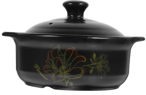 Hoement Schmortopf Für Hühnersuppe Dicker Keramiktopf Zum Kochen Keramik-reistopf Mit Deckeldesign Für Köstliche Gerichte