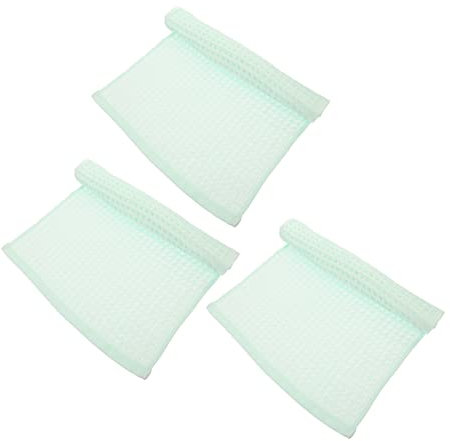 KICHOUSE Dicke Spa-handtücher Mit Waffelmuster 3er-Pack Waschlappen Ultra-saugfähig Schnelltrocknend Fusselfreie Baumwolle Große Größe Grün