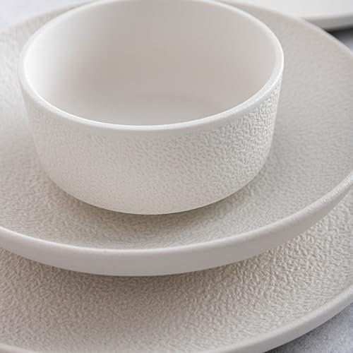 Bidasoa Plato Hondo Fosil Blanco Cerámica 21 x 21 x 4,7 cm (6 Unidades)