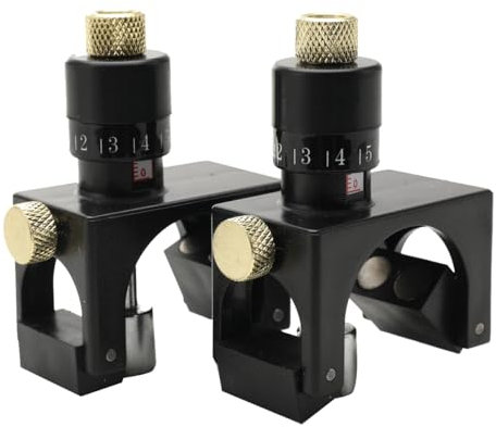 Cozyel 2X verstellbares Hobelmesser Cutter Kalibrator Einstelllehre Messgerät, Magnetischer Hobelmesser-Einstelllehre Einsteller, Verstellbarer Hobelmesser-Einsteller, Holzbearbeitung Werkzeug
