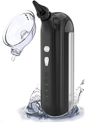 Electric Ear Cleaner, Electric Ear Wax Removal, Clean Ears Ear Wax Remover Adults, 4 Water Pressure Modes(Black)