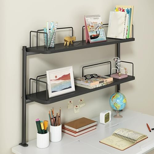 Schreibtisch-Bücherregal mit 2 Etagen, für Bürozubehör, multifunktionaler Schreibtisch-Organizer für Büroorganisation (78,7 cm)